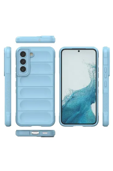 Newface Samsung Galaxy S21 Kılıf Optimum Silikon - Sky Blue resmi