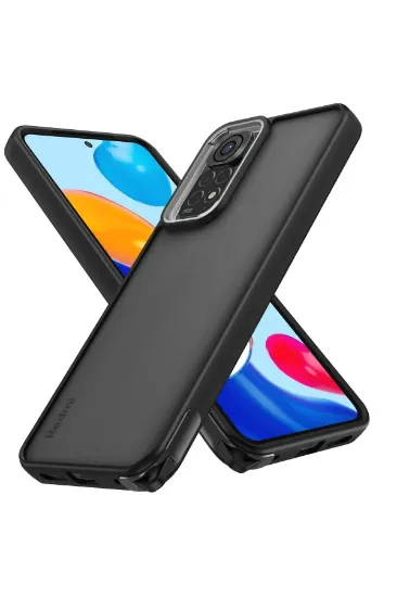 Newface Xiaomi Redmi Note 11 Kılıf Elegant Kapak - Siyah resmi