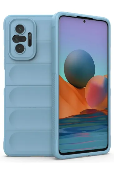 Newface Xiaomi Redmi Note 10 Pro Kılıf Optimum Silikon - Sky Blue resmi