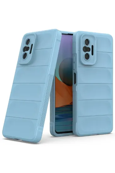 Newface Xiaomi Redmi Note 10 Pro Kılıf Optimum Silikon - Sky Blue resmi