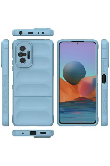 Newface Xiaomi Redmi Note 10 Pro Kılıf Optimum Silikon - Sky Blue resmi