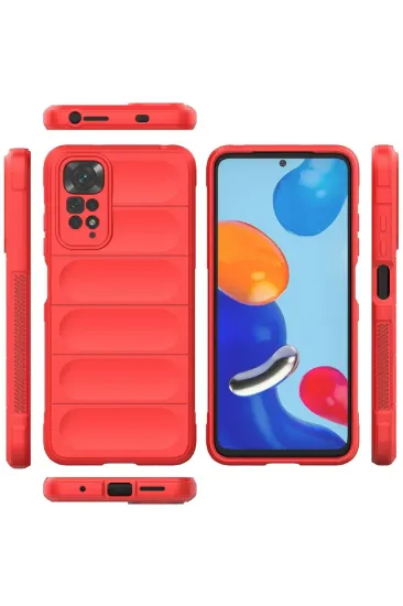 Newface Xiaomi Redmi Note 11 Kılıf Optimum Silikon - Kırmızı resmi
