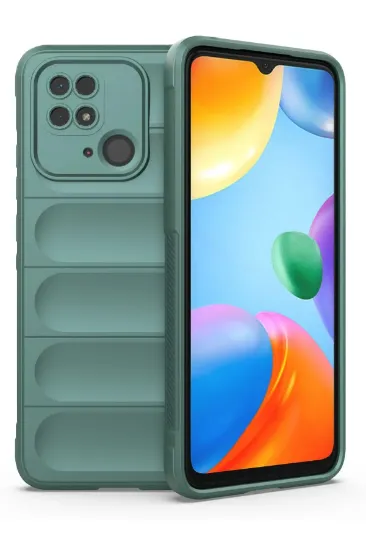 Newface Xiaomi Redmi 10C Kılıf Optimum Silikon - Koyu Yeşil resmi