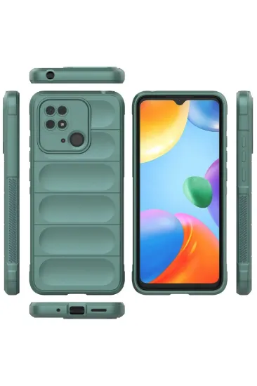 Newface Xiaomi Redmi 10C Kılıf Optimum Silikon - Koyu Yeşil resmi