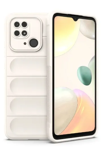 Newface Xiaomi Redmi 10C Kılıf Optimum Silikon - Krem resmi