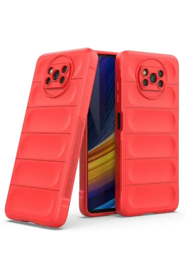 Newface Xiaomi Pocophone X3 Kılıf Optimum Silikon - Kırmızı resmi