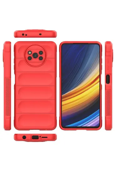 Newface Xiaomi Pocophone X3 Kılıf Optimum Silikon - Kırmızı resmi
