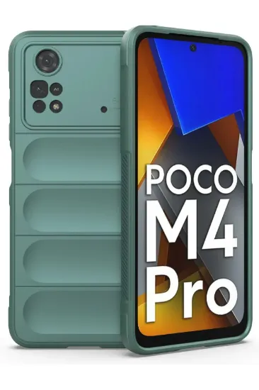 Newface Xiaomi Poco M4 Pro 4G Kılıf Optimum Silikon - Koyu Yeşil resmi