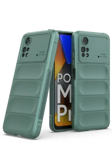 Newface Xiaomi Poco M4 Pro 4G Kılıf Optimum Silikon - Koyu Yeşil resmi