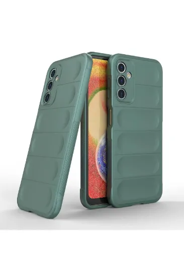 Newface Samsung Galaxy A14 4G Kılıf Optimum Silikon - Koyu Yeşil resmi