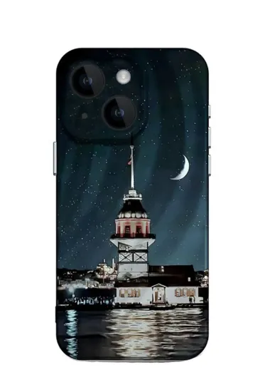 Newface iPhone 15 Kılıf Crew Desenli Kapak - Kız Kulesi resmi