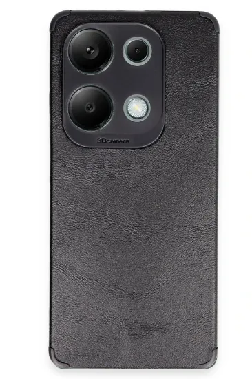 Newface Xiaomi Redmi Note 13 4G Kılıf Loop Deri Silikon - Siyah resmi