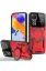 Newface Xiaomi Redmi Note 11 Pro Kılıf Joy Lens Standlı Kapak - Kırmızı resmi