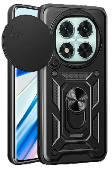 Newface Xiaomi Redmi Note 14 Pro 5G Kılıf Pars Lens Yüzüklü Silikon - Siyah resmi