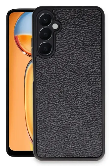 Newface Samsung Galaxy A26 Kılıf Aras Deri Kapak - Siyah resmi