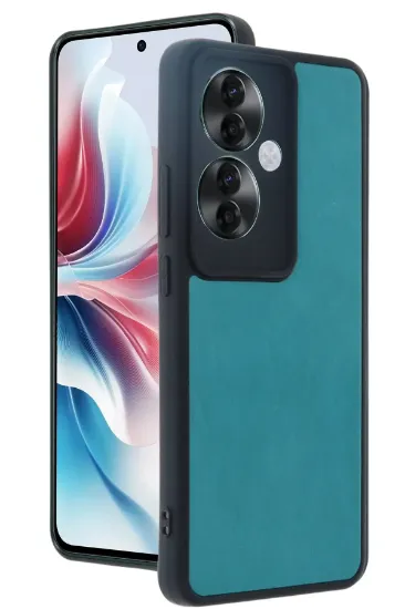 Newface Oppo Reno 11F Kılıf Aras Deri Kapak - Açık Yeşil resmi