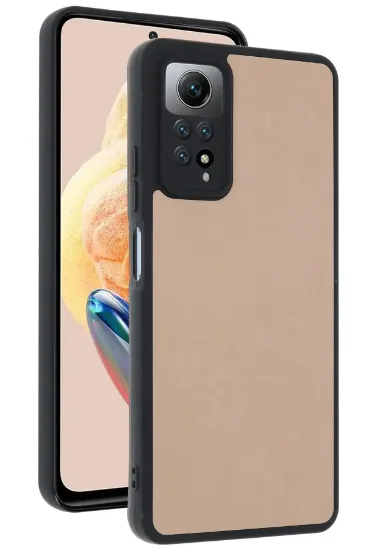 Newface Xiaomi Redmi Note 12 Pro 4G Kılıf Aras Deri Kapak - Pudra resmi