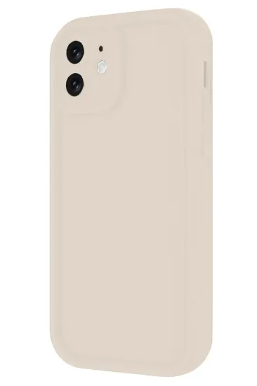 Newface iPhone 11 Kılıf Viera Silikon - Krem resmi