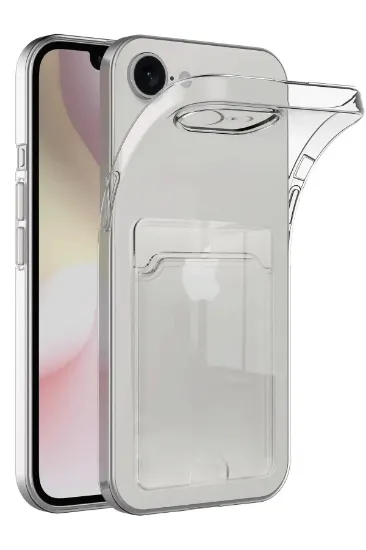 Newface iPhone 16E Kılıf Kart Şeffaf Silikon - Şeffaf resmi