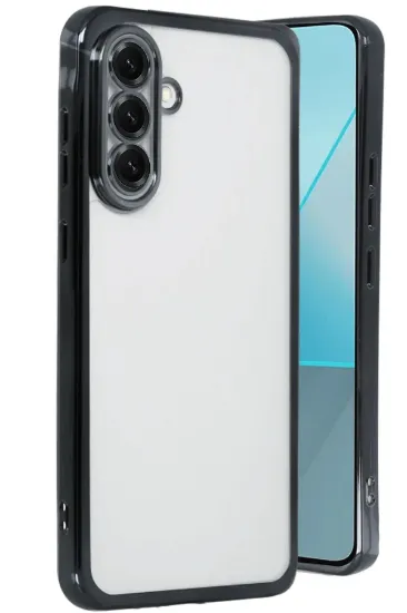 Newface Samsung Galaxy A56 Kılıf Razer Lensli Silikon - Siyah resmi