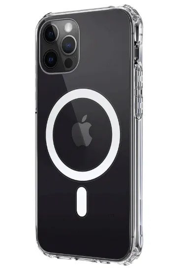 Newface iPhone 12 Kılıf Magneticsafe Şeffaf Silikon - Şeffaf resmi