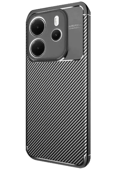Newface Xiaomi Redmi Note 14 4G Kılıf Auto Focus Karbon Kapak - Siyah resmi
