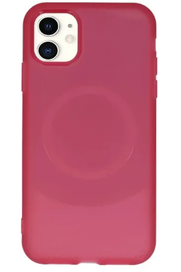 Newface iPhone 11 Kılıf Maya Karbon Kapak - Bordo resmi