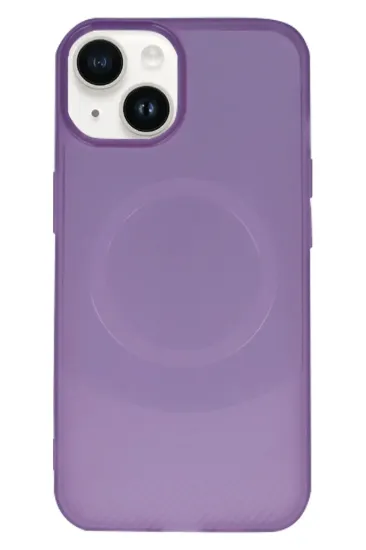 Newface iPhone 14 Kılıf Maya Karbon Kapak - Mürdüm resmi
