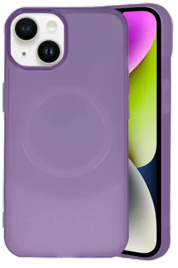 Newface iPhone 14 Kılıf Maya Karbon Kapak - Mürdüm resmi