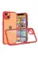 Newface iPhone 13 Mini Kılıf Miami Şeffaf Silikon - Kırmızı resmi