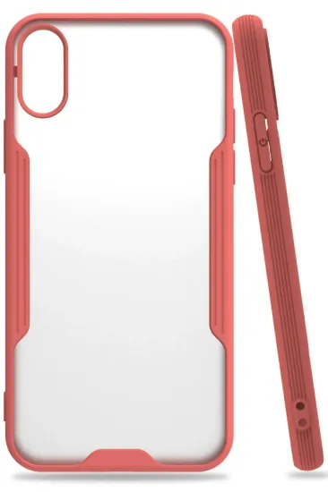 Newface iPhone X Kılıf Platin Silikon - Pembe resmi