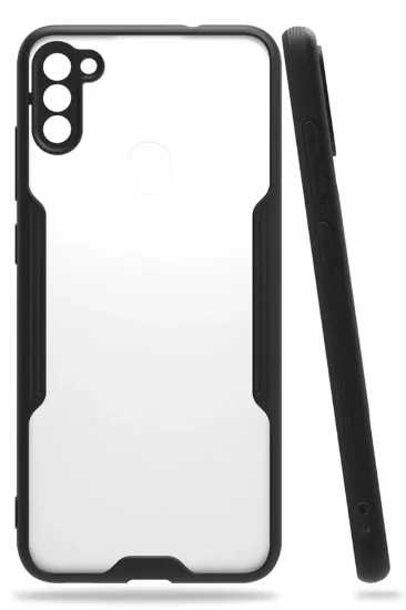 Newface Samsung Galaxy A11 Kılıf Platin Silikon - Siyah resmi
