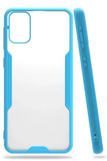 Newface Samsung Galaxy M31 Kılıf Platin Silikon - Mavi resmi