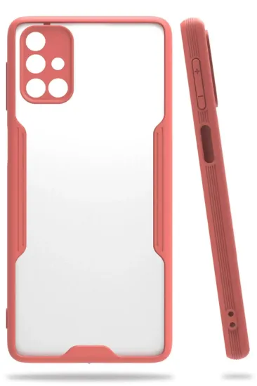 Newface Samsung Galaxy M31S Kılıf Platin Silikon - Pembe resmi
