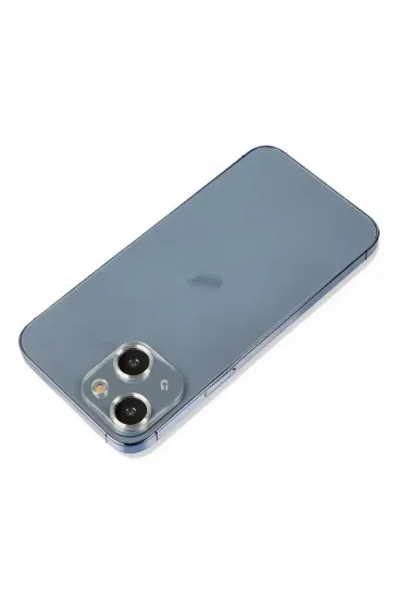 Newface iPhone 13 Mini Metal Kamera Lens Koruma Cam - Gümüş resmi