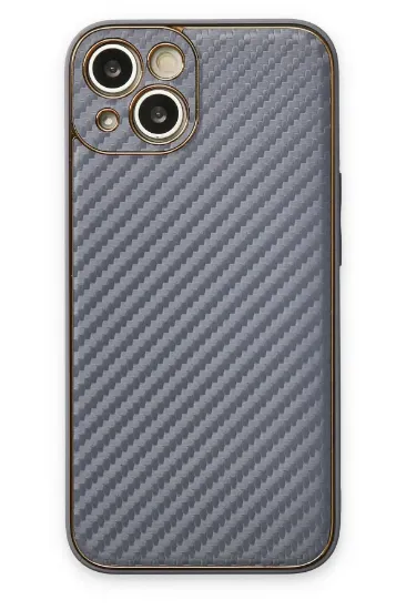 Newface iPhone 13 Kılıf Coco Karbon Silikon - Gri resmi