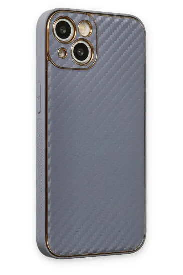 Newface iPhone 13 Kılıf Coco Karbon Silikon - Gri resmi