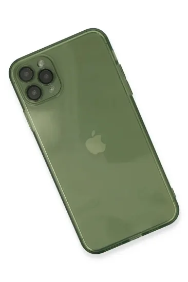 Newface iPhone 11 Pro Max Kılıf Fly Lens Silikon - Yeşil resmi