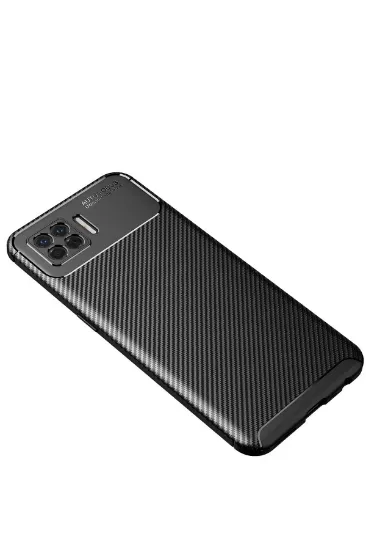 Newface Oppo A73 Kılıf Auto Focus Karbon Kapak - Siyah resmi