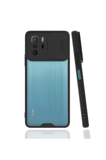 Newface Xiaomi Poco X3 GT Kılıf Platin Kamera Koruma Silikon - Siyah resmi