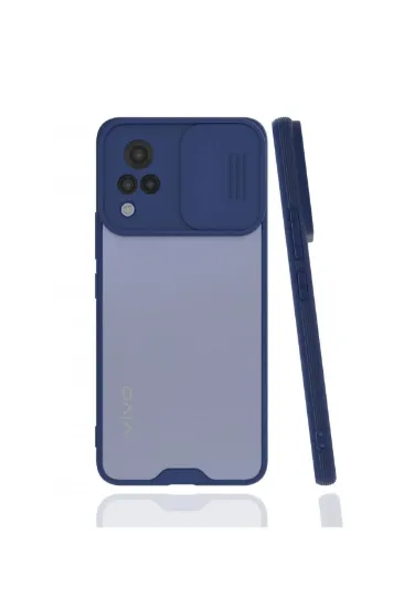 Newface Vivo V21 Kılıf Platin Kamera Koruma Silikon - Lacivert resmi