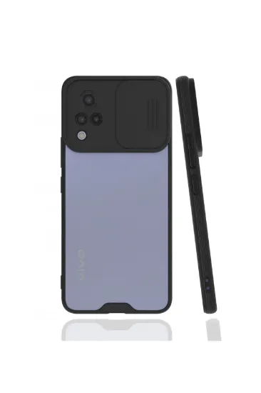 Newface Vivo V21 Kılıf Platin Kamera Koruma Silikon - Siyah resmi