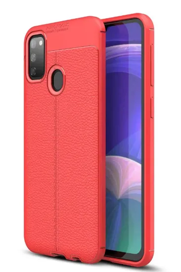 Newface Samsung Galaxy M30S Kılıf Auto Focus Kapak - Kırmızı resmi
