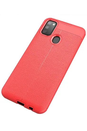 Newface Samsung Galaxy M30S Kılıf Auto Focus Kapak - Kırmızı resmi