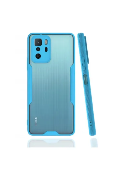Newface Xiaomi Poco X3 GT Kılıf Platin Silikon - Mavi resmi