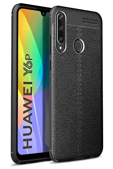 Newface Huawei Y6P Kılıf Auto Focus Kapak - Siyah resmi