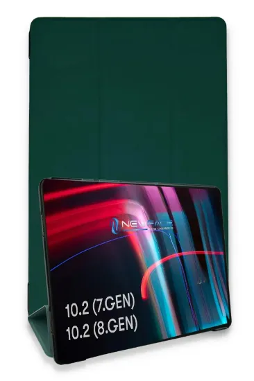 Newface iPad 10.2 (7.nesil) Kılıf Tablet Smart Kılıf - Koyu Yeşil resmi