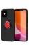Newface iPhone 12 Mini Kılıf Range Yüzüklü Silikon - Siyah-Kırmızı resmi