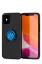 Newface iPhone 12 Mini Kılıf Range Yüzüklü Silikon - Siyah-Mavi resmi