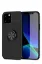 Newface iPhone 12 Kılıf Range Yüzüklü Silikon - Siyah resmi